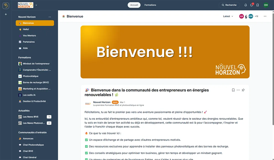 Formation sur écran laptop